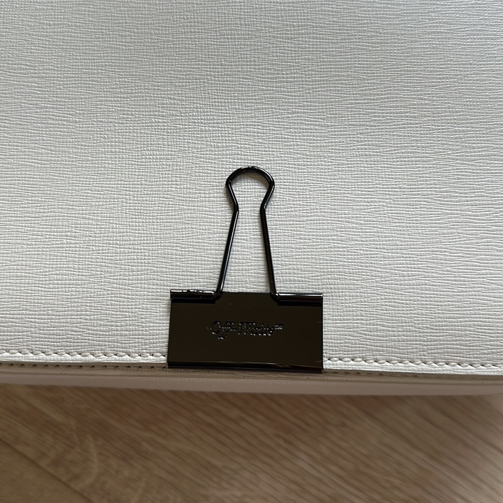OFF-WHITE C/O VIRGIL ABLOH Mini Binder Clip Flap Bag white - Picture 2 of 9